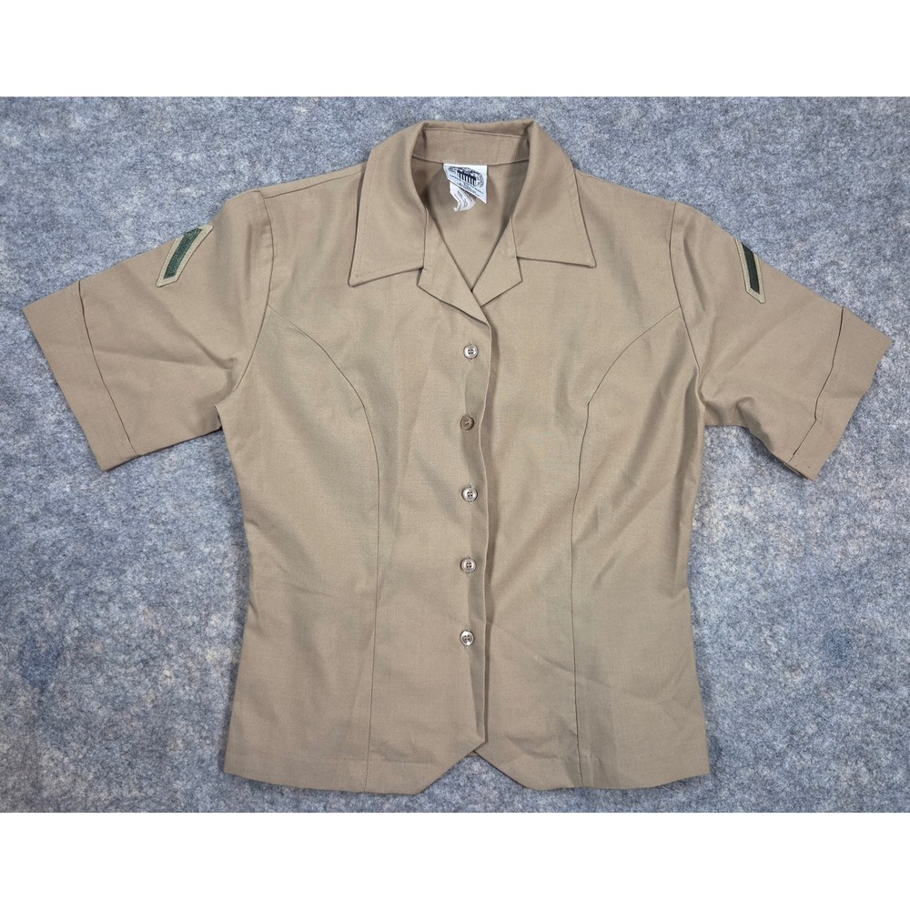 USMC Womens Khaki Short Sleeve Uniform Shirt Valor Collection 8R 8410-01-514-853